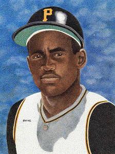 Roberto Clemente Drawing by Rob Payne