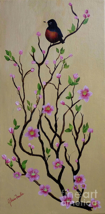 Robin and Spring Blossoms by Alicia Fowler Robin and Spring Blossoms by Alicia Fowler
