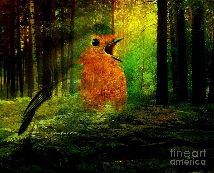 Robin Photograph - Robin In The Forest by AZ Creative Visions