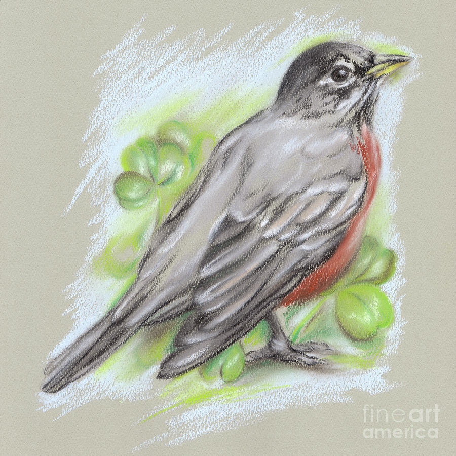 Robin Returns in Spring Pastel by MM Anderson