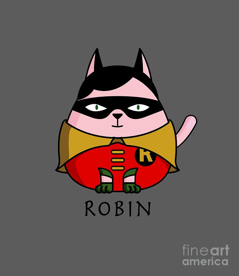 Batman Movie Digital Art - Robin the Cat by Giordano Aita