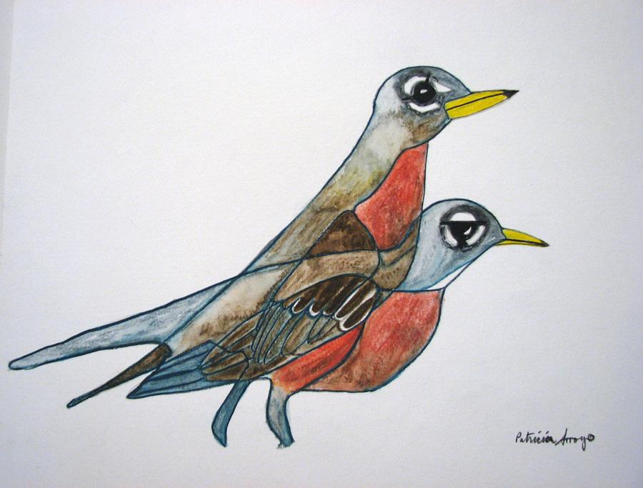 Robins Partner Painting by Patricia Arroyo