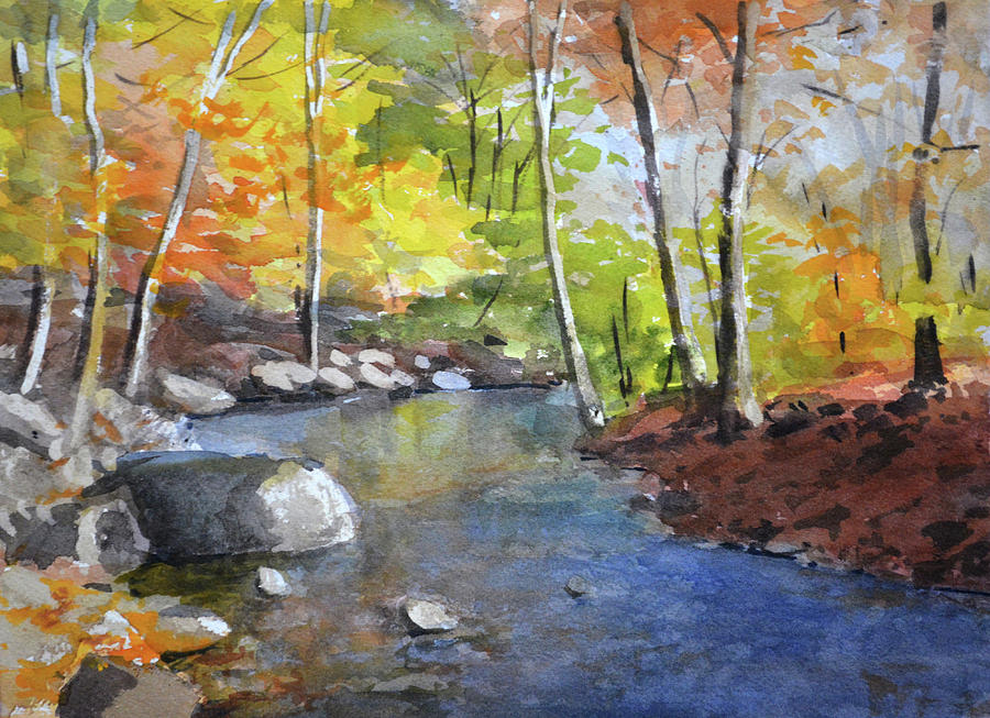 Autumn on the River Painting by Armand Cabrera