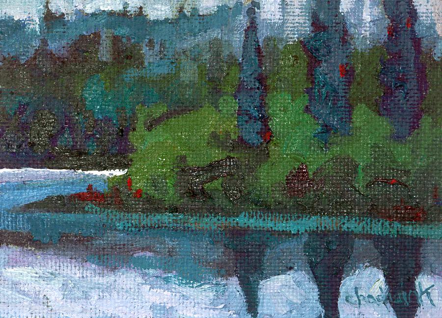 Robinson Lake Point Painting by Phil Chadwick