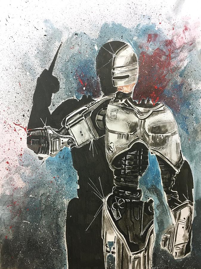 Robocop Painting - Robocop by Joel Tesch