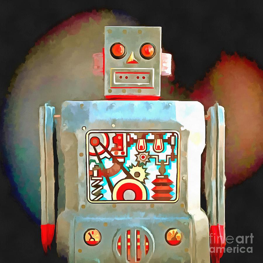 Vintage Photograph - Robot Pop Art R-1 by Edward Fielding