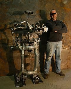 Found Objects Sculpture - Robot Sculpture by Bruce Gray Found Objects Sculpture - Robot Sculpture by Bruce Gray