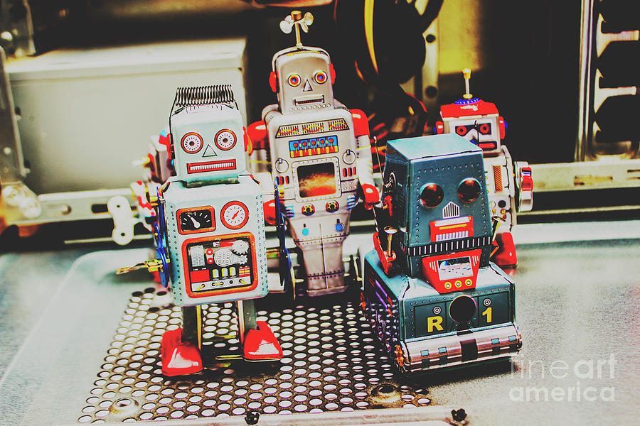 Vintage Photograph - Robots of retro cool by Jorgo Photography