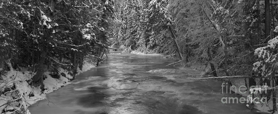 Robson River Black And White Photograph by Adam Jewell