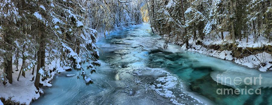 Robson River Icy Waters Panorama Photograph by Adam Jewell
