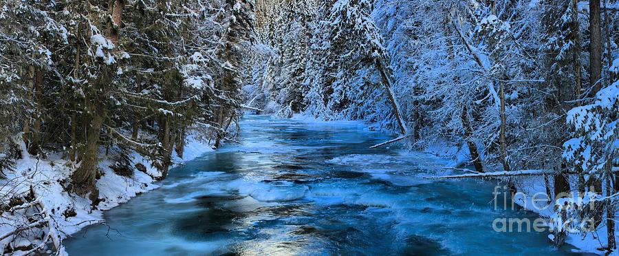 Robson River Winter Panorama Photograph by Adam Jewell