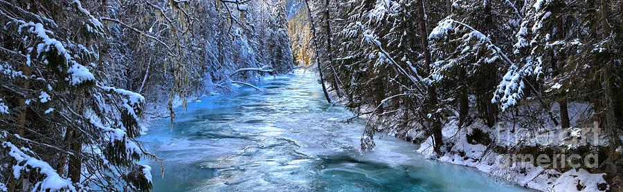 Robson River Winter Panoramic Photograph by Adam Jewell