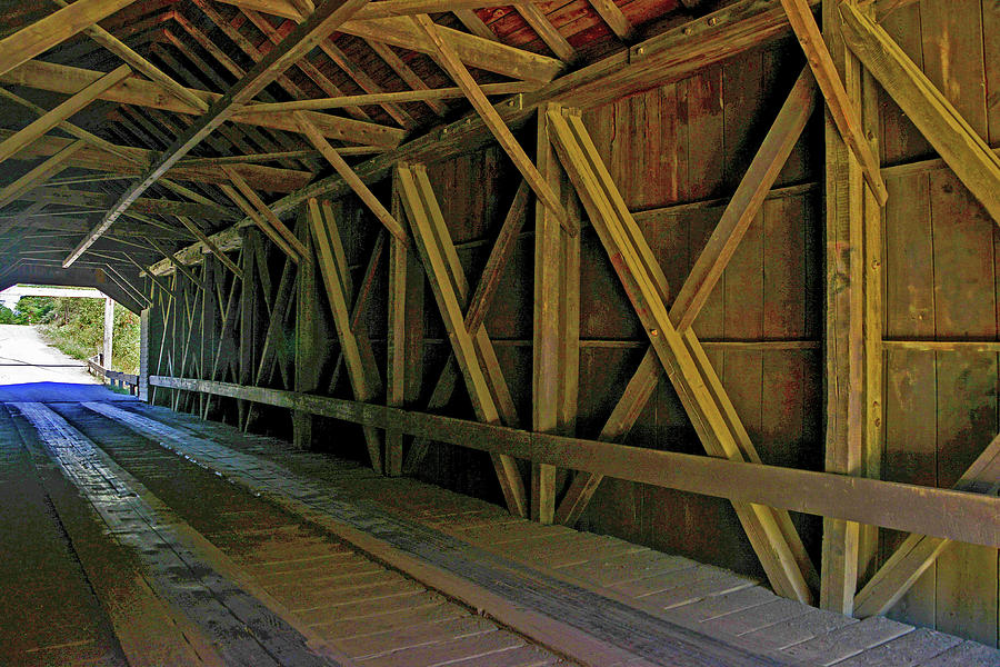 Robyville Covered Bridge, Corinth, Maine Photograph by Marilyn Burton