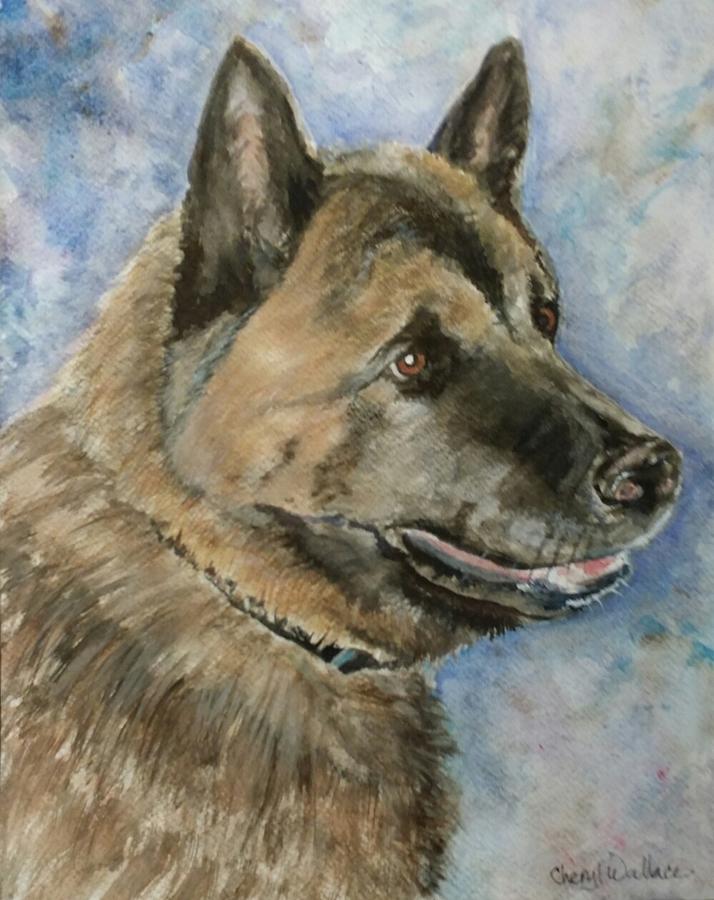 Rocco Painting by Cheryl Wallace