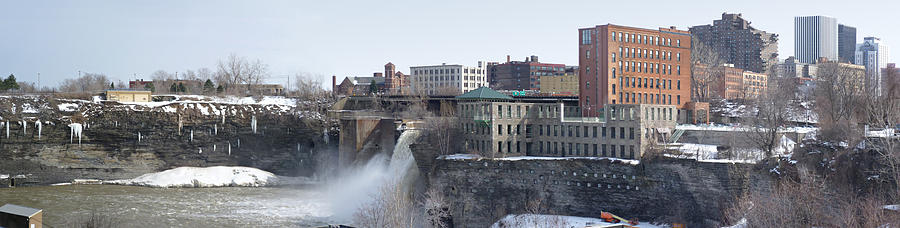 Rochester and High Falls Panorama Photograph by Peter J Sucy
