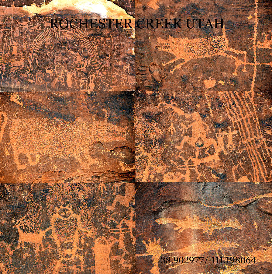 Rochester Creek Utah petroglyph site Photograph by David Lee Thompson