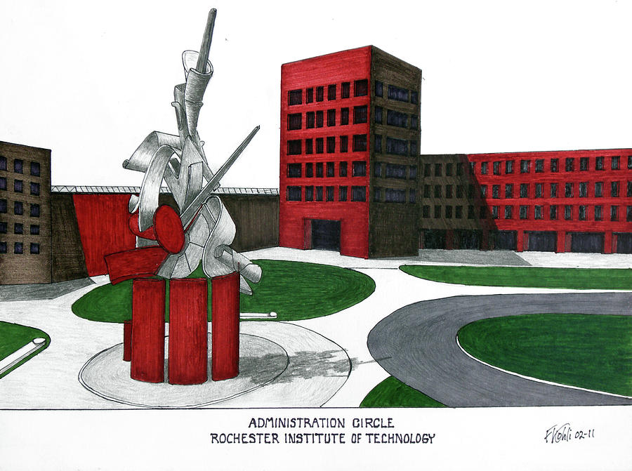 Rochester Institute of Technology Drawing by Frederic Kohli