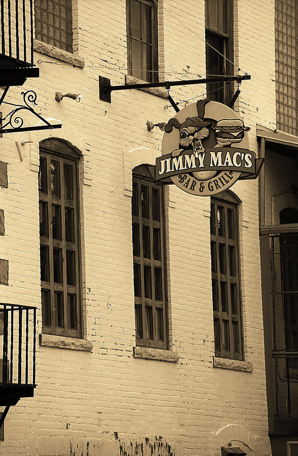 Architecture Photograph - Rochester, New York - Jimmy Macs Bar 3 Sepia by Frank Romeo
