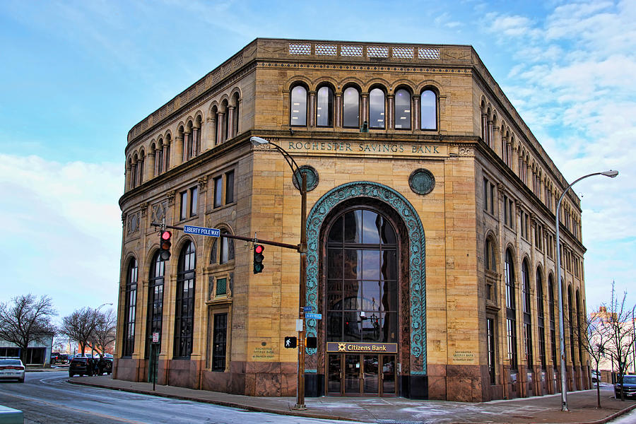 Rochester, NY Savings Bank building Photograph by Gerald Salamone