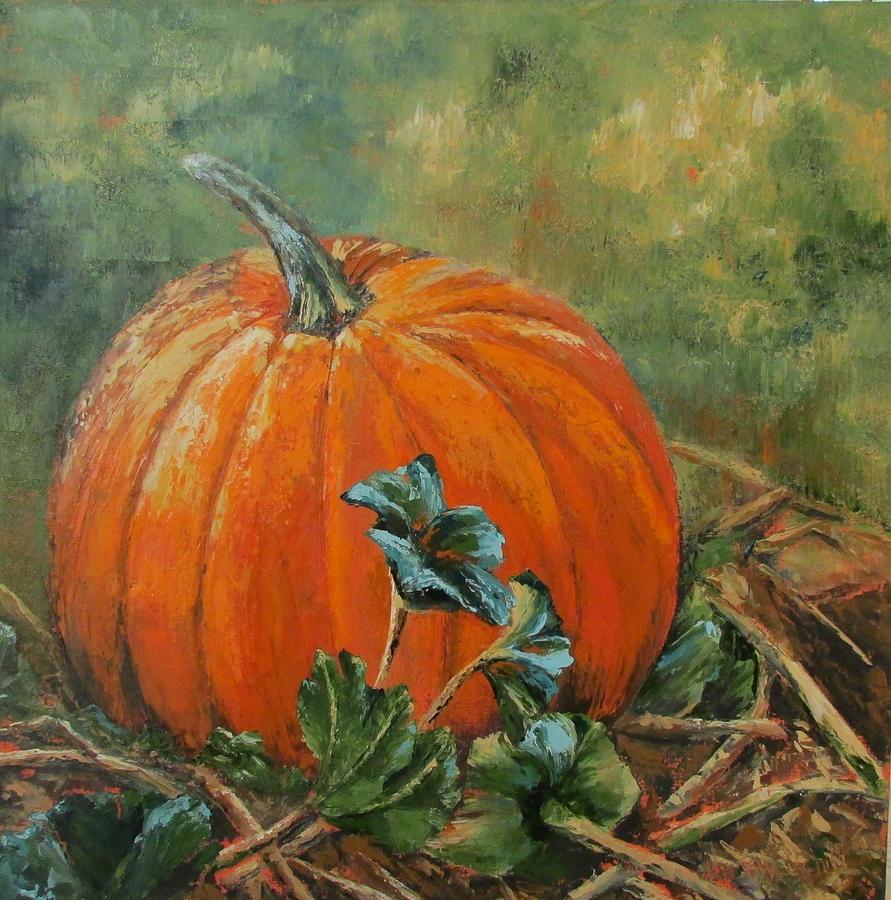 Rochester Pumpkin Painting by Rebecca Hauschild