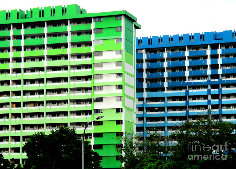 Architecture Photograph - Rochor Center Singapore 2 by Randall Weidner