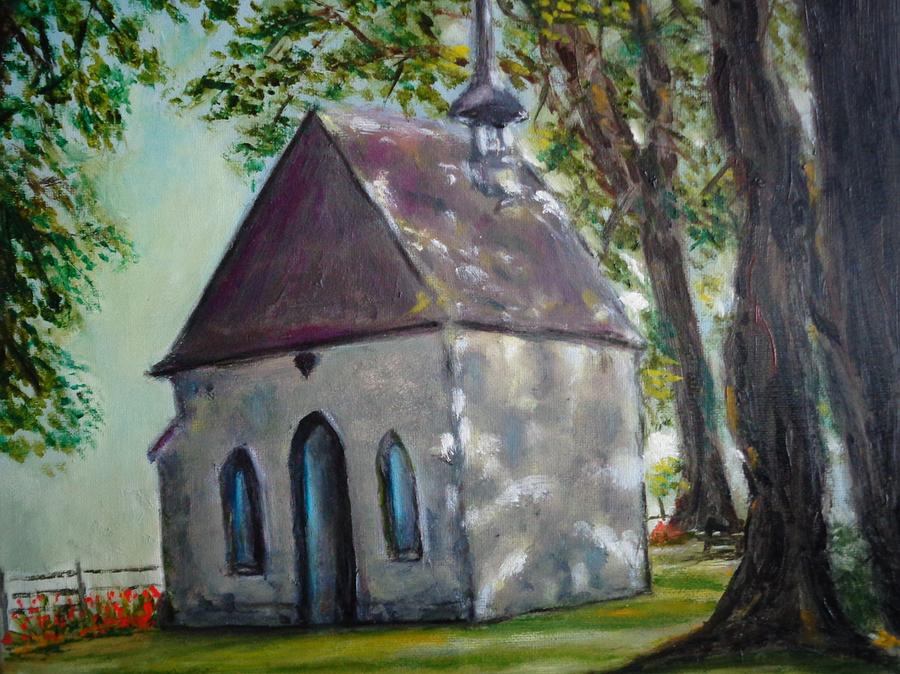 Landscape Painting - Rochus Kapelle by Eydie Paterson