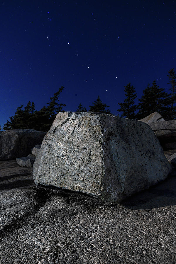 Rock and Big Dipper Photograph by Marty Saccone