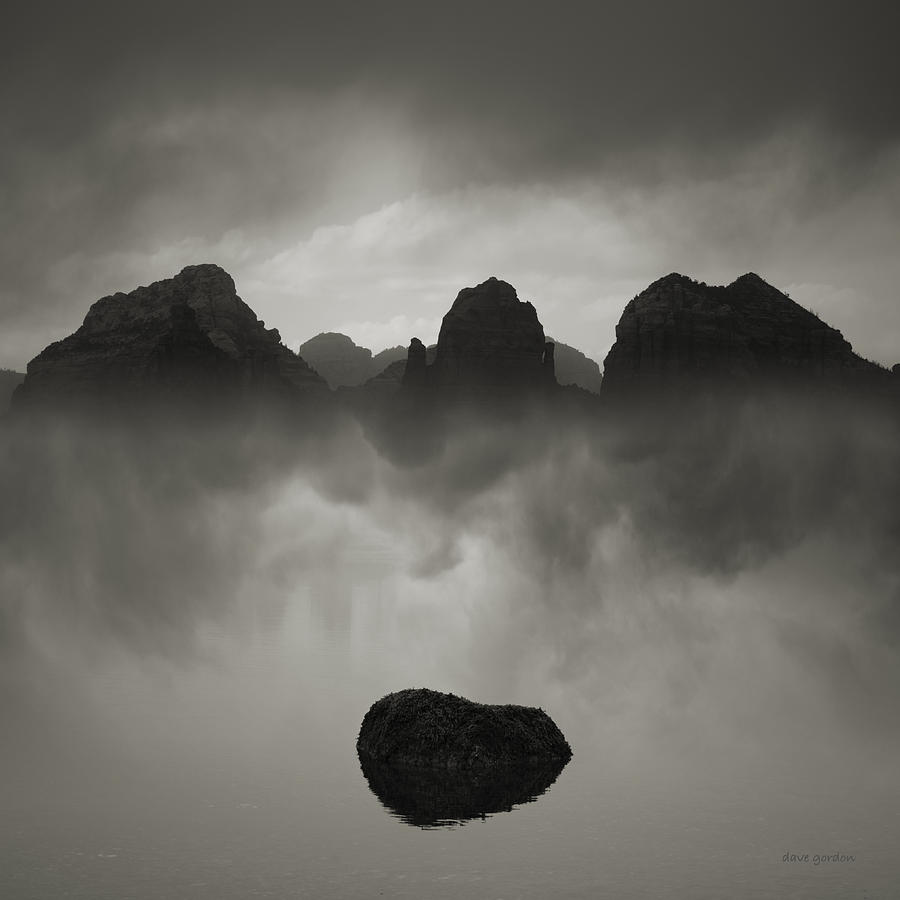 Landscape Photograph - Rock And Peaks by Dave Gordon Landscape Photograph - Rock And Peaks by Dave Gordon