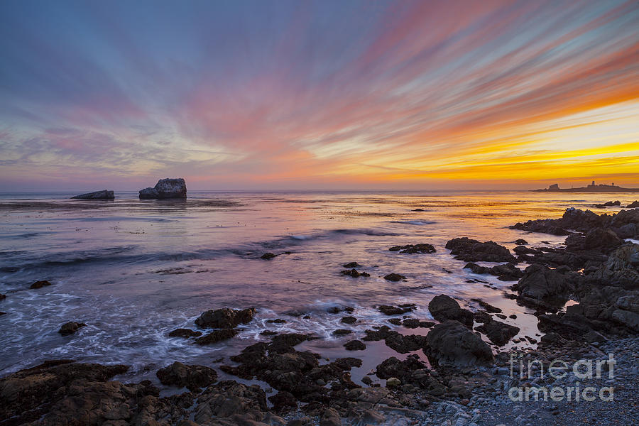 Piedras Blancas Lighthouse Photograph - Rock and Piedras Blancas Lighthouse by Sharon Foelz Piedras Blancas Lighthouse Photograph - Rock and Piedras Blancas Lighthouse by Sharon Foelz