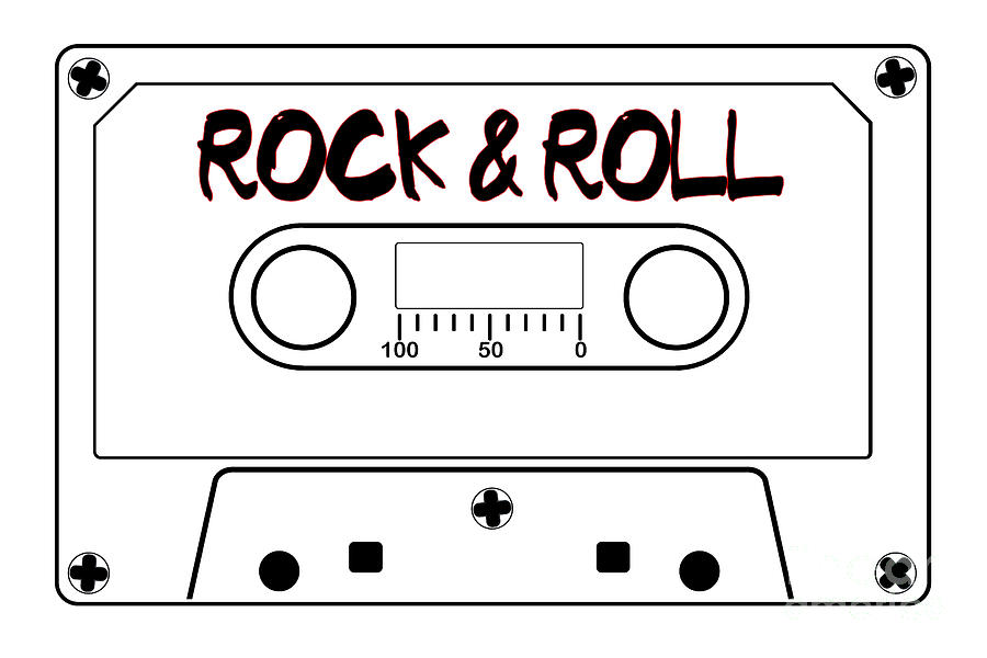 Rock And Roll Music Tape Cassette Digital Art