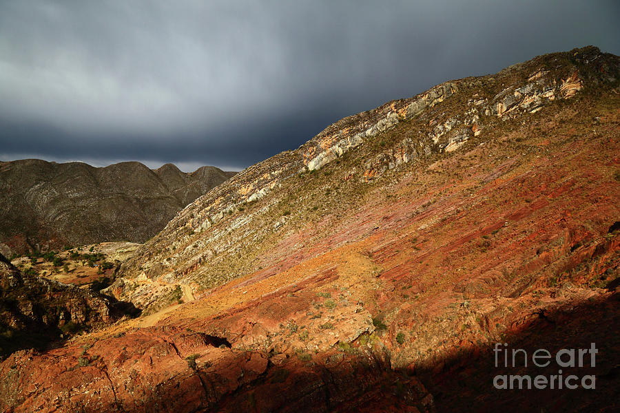 Rock Canyon and Stormy Skies Torotoro Bolivia Photograph by James Brunker