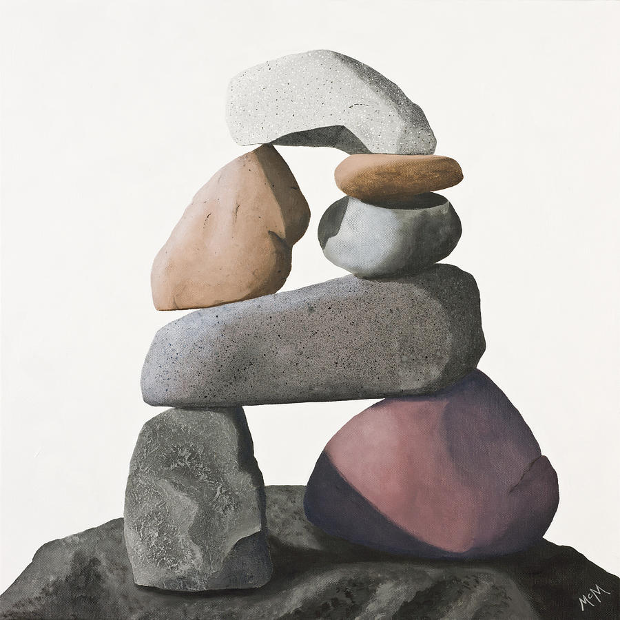 Still Life Painting - Rock Castles by Garry McMichael