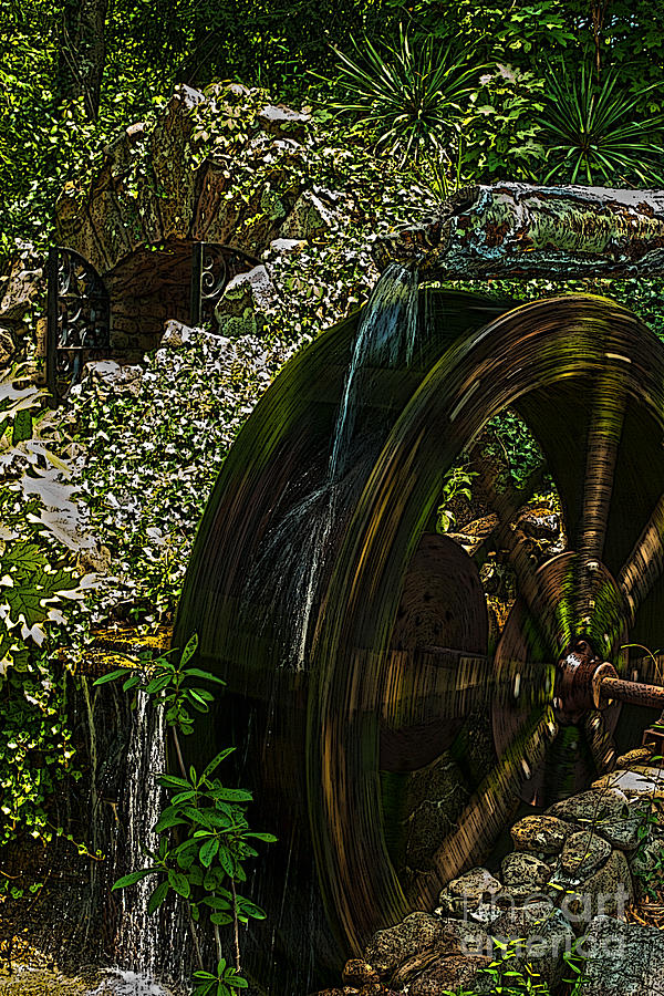 Rock City Waterwheel Photograph by Alan Look