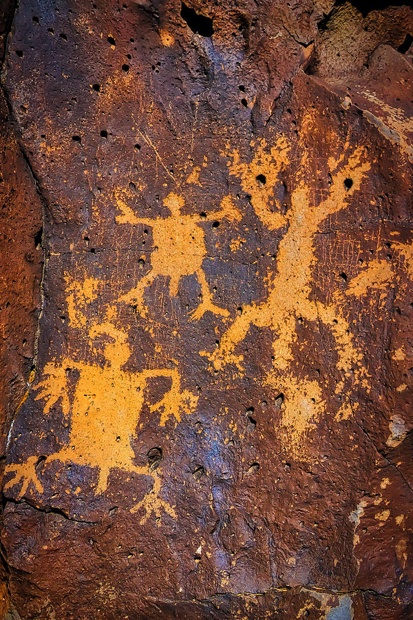 Rock Drawings at La Cieneguilla Petroglyph Site Photograph by Garry Gay