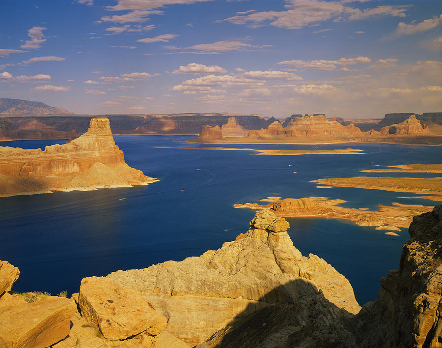 Rock Formations At A Lake, Gunsight Photograph by Panoramic Images Fine Art America