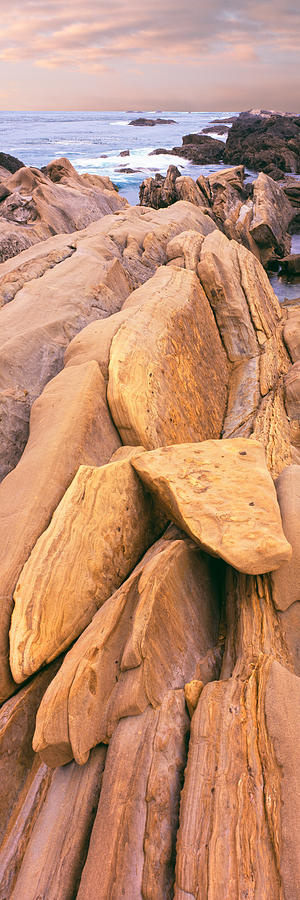 Nature Photograph - Rock Formations At The Coast, Montana by Panoramic Images