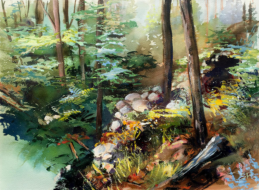 Rock Garden Painting by Shirley  Peters
