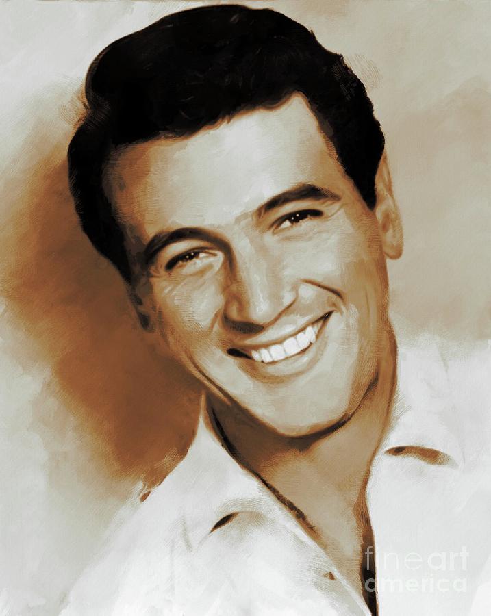 Hollywood Painting - Rock Hudson, Actor by Esoterica Art Agency