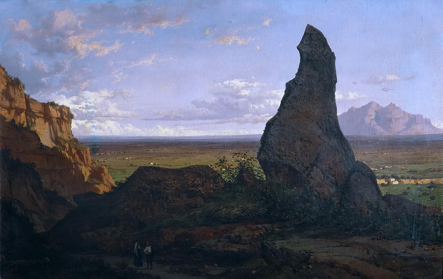 Rock in Montserrat Painting by Lluis Rigalt
