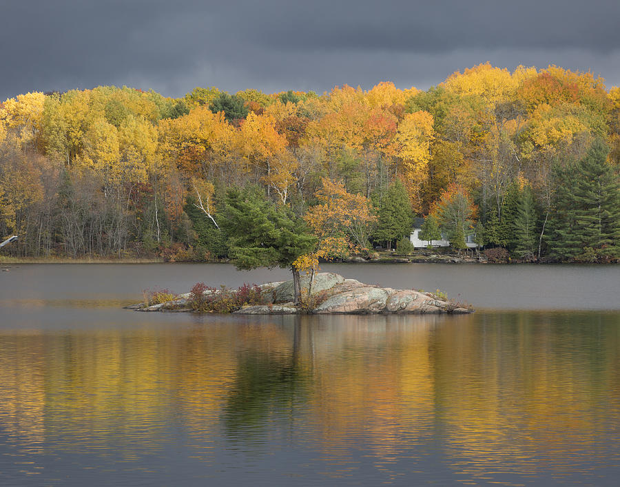 Fall Photograph - Rock Island by Jon Faulknor