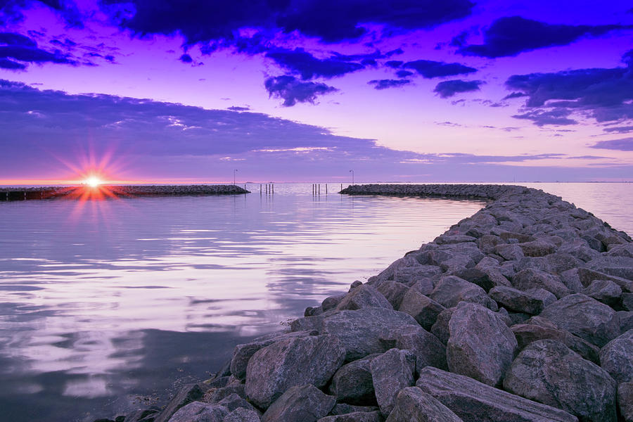 Rock Jetty Sunrise by Steven Liveoak Rock Jetty Sunrise by Steven Liveoak