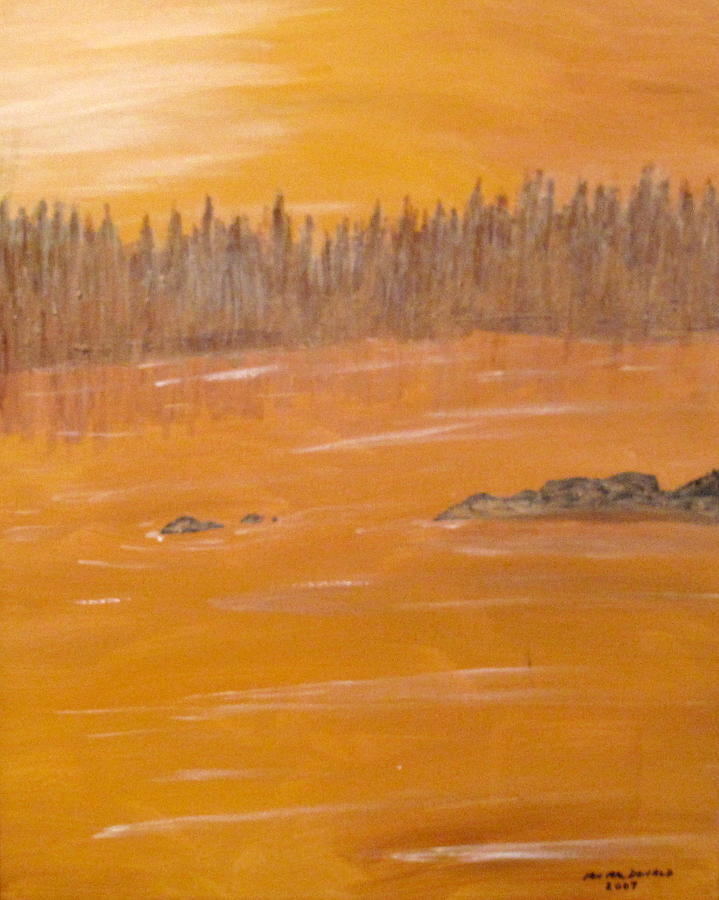 Rock Lake Morning 2 Painting by Ian  MacDonald