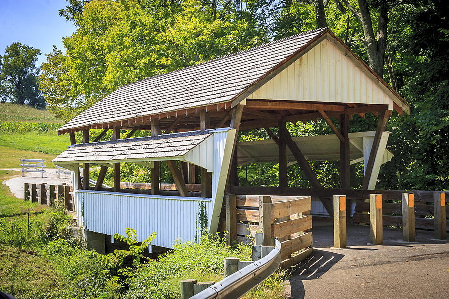 Rock Mill Covered Bridge Photograph by Jack R Perry