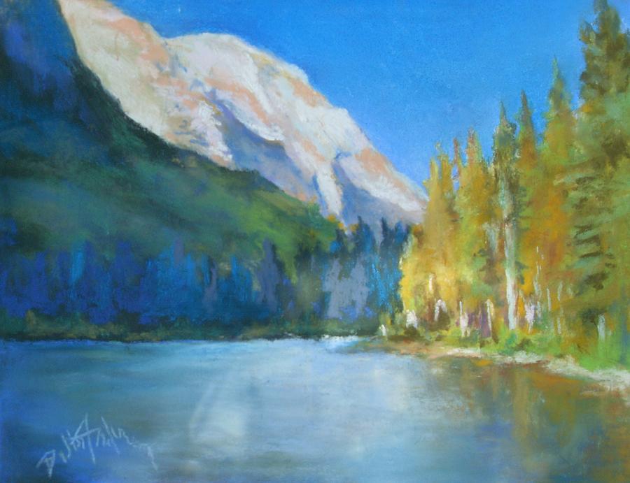 Rock Mountain Idaho Painting by Debbie Anderson