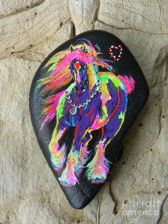 Horse Mixed Media - Rock N Ponies - Gypsy Queen by Louise Green