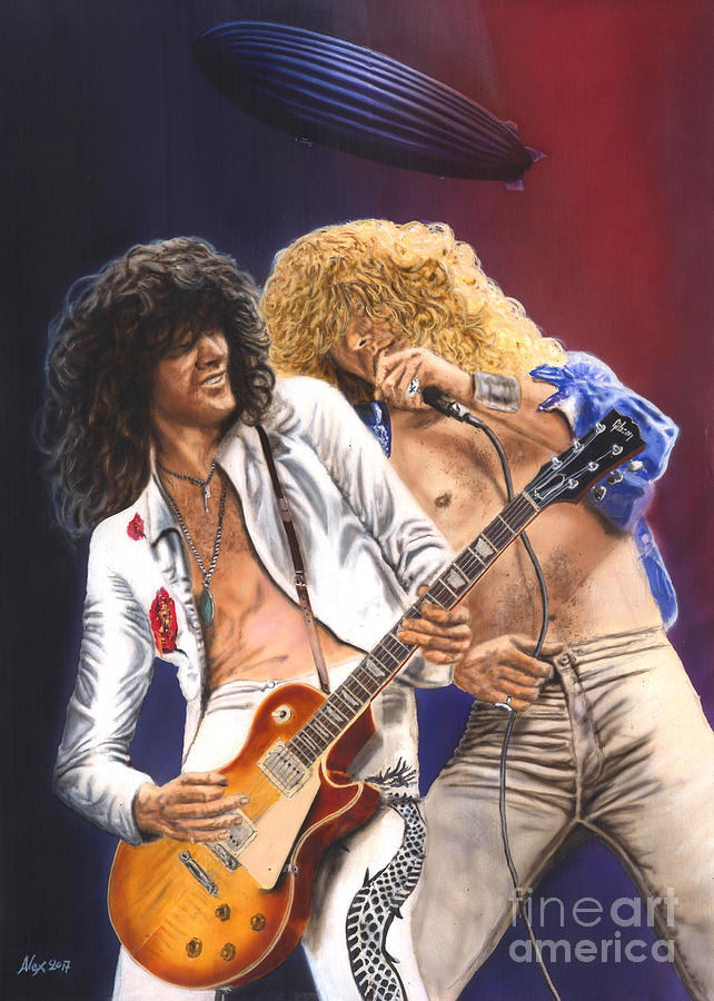 Led Zeppelin - Rock 'n Roll Painting by Alex Artman - Fine Art America