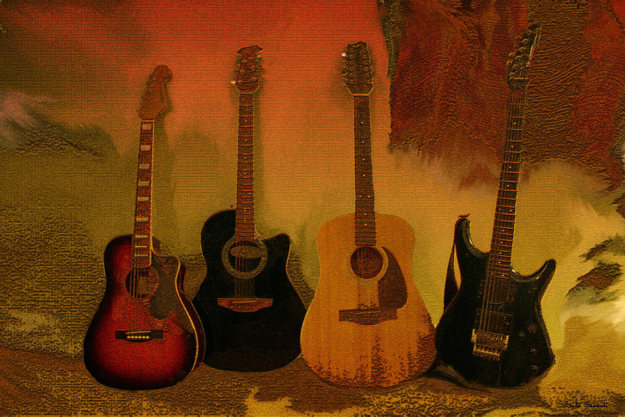 Rock n Roll Guitars Photograph by Linda Sannuti