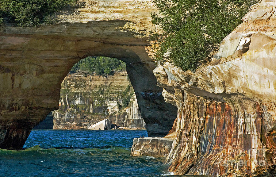 Munising Michigan Photograph - Rock Of Color by Cheryl Cencich