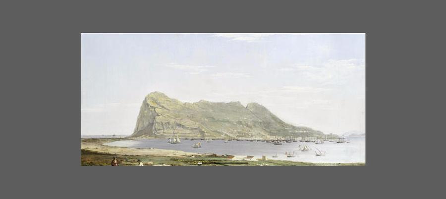 Rock of Gibraltar Painting by Thomas Ender