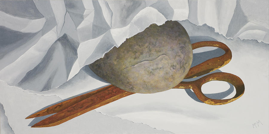 Rock Paper Scissors 1 Painting by Garry McMichael